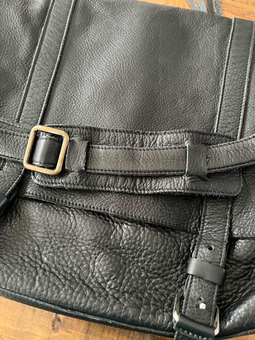 Roots Modern Satchel Cervino Soft Pebbled Leather Black Laptop $448 Briefcase - Picture 14 of 16